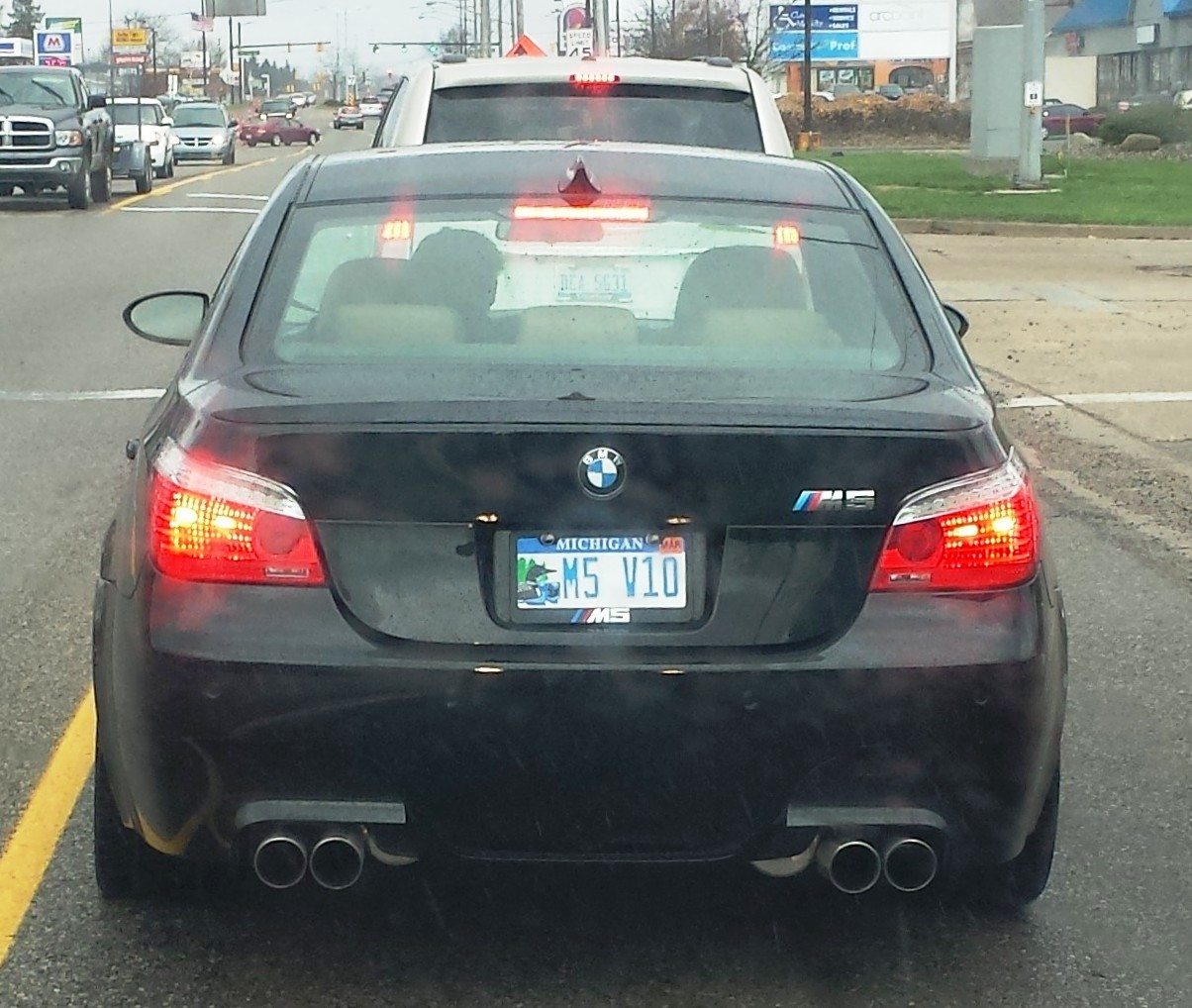 Vanity Plate M5 V10 Busted Ride