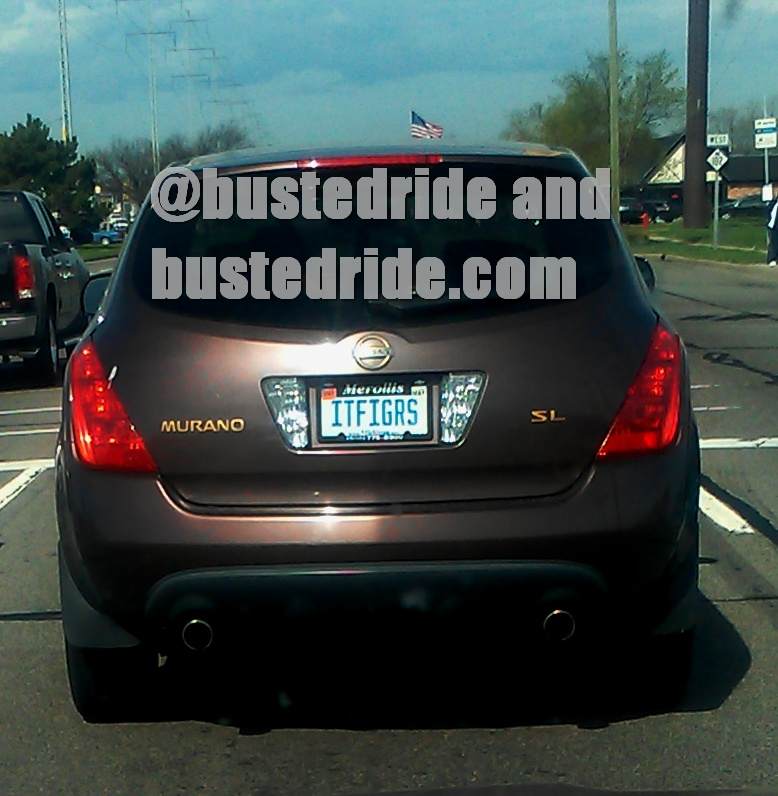 ITFIGRS - Vanity License Plate by Busted Ride