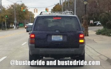 BADBART - Vanity License Plate by Busted Ride
