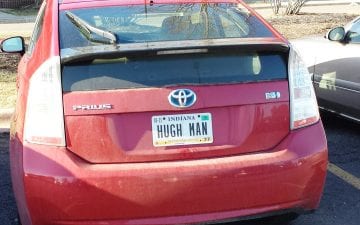 HUGH MAN - Vanity License Plate by Busted Ride