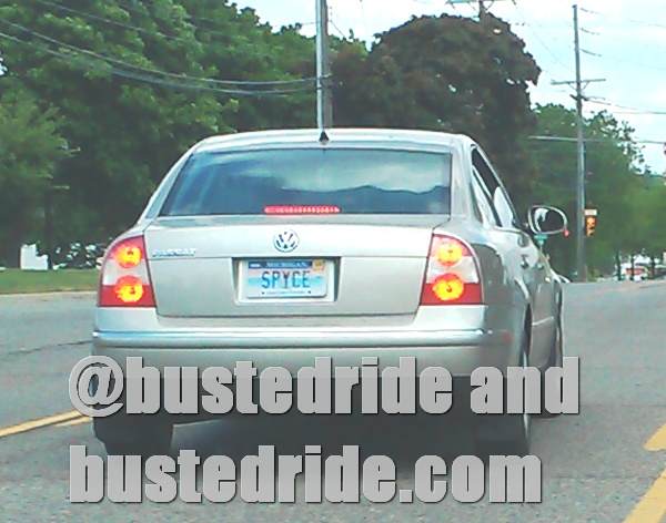 Spyce - Vanity License Plate by Busted Ride