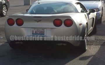 U WISHHH - Vanity License Plate by Busted Ride