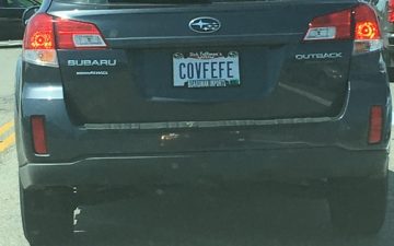 COVFEFE - Vanity License Plate by Busted Ride