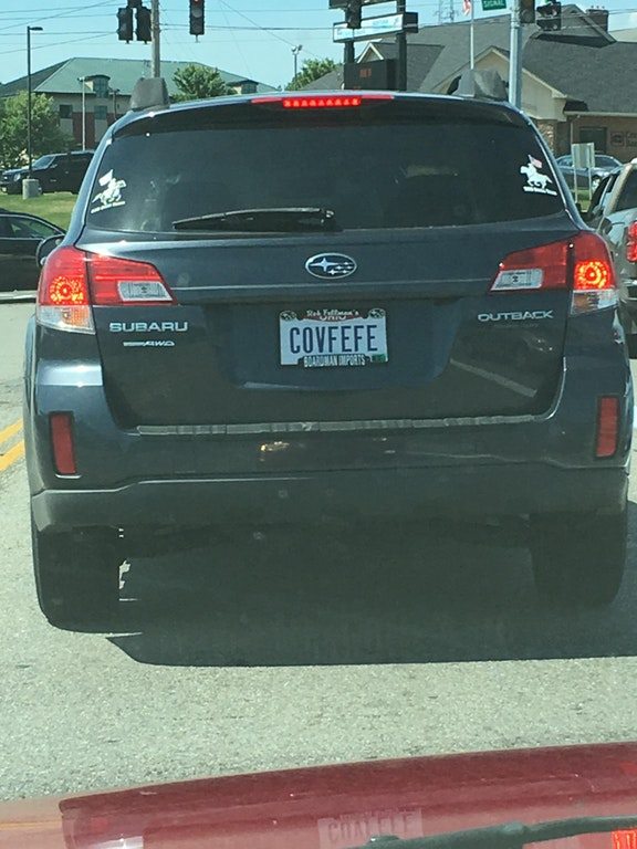 COVFEFE - Vanity License Plate by Busted Ride