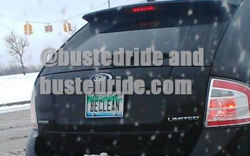 BECLEAN - Vanity License Plate by Busted Ride