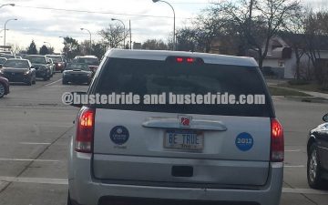 BE TRUE - Vanity License Plate by Busted Ride