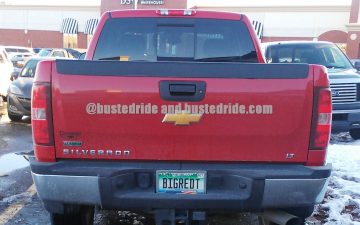 BIGREDT - Vanity License Plate by Busted Ride