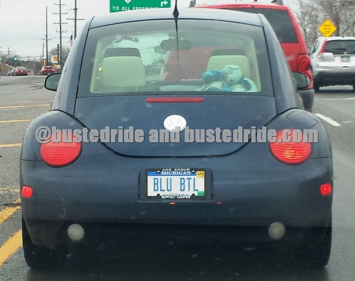 BLU BTL - Vanity License Plate by Busted Ride