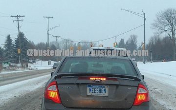 Meeshgn - Vanity License Plate by Busted Ride