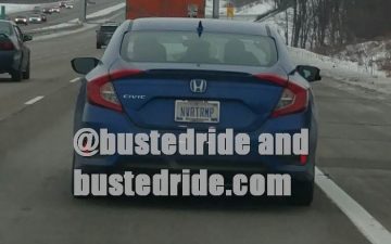 NVRTRMP - Vanity License Plate by Busted Ride