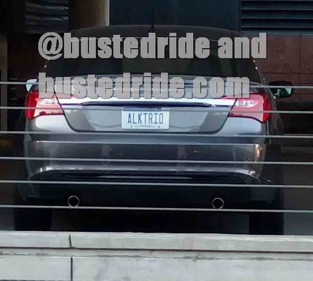 ALKTRIO - Vanity License Plate by Busted Ride