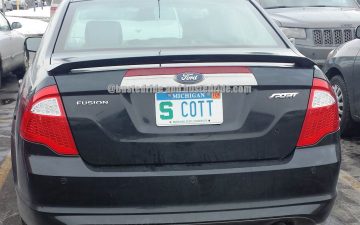(S)COTT - Vanity License Plate by Busted Ride
