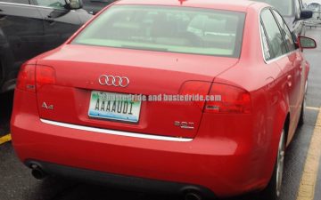 AAAAUDI - Vanity License Plate by Busted Ride