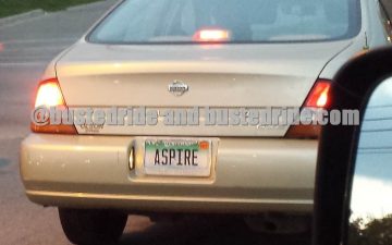 ASPIRE - Vanity License Plate by Busted Ride