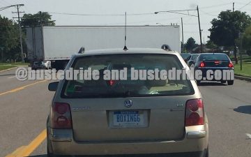 BOXING6 - Vanity License Plate by Busted Ride