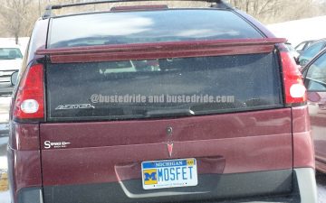 MOSFET - Vanity License Plate by Busted Ride