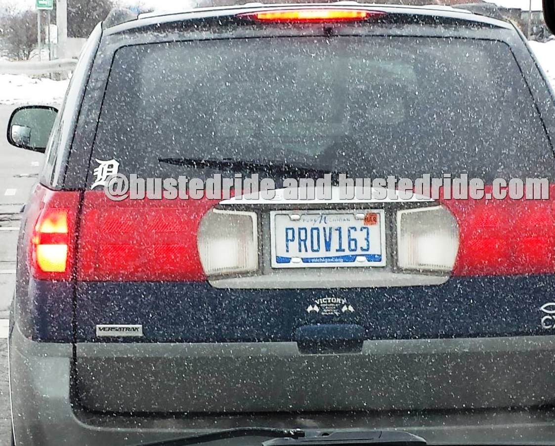 PROV163 - Vanity License Plate by Busted Ride