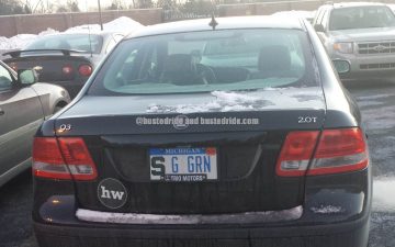 (S) G GRN - Vanity License Plate by Busted Ride