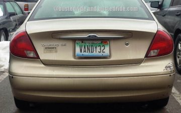 Vandy32 - Vanity License Plate by Busted Ride