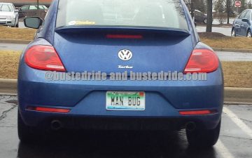 MAN BUG - Vanity License Plate by Busted Ride