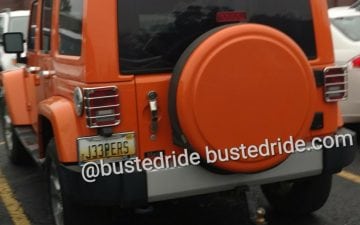 J33PERS - Vanity License Plate by Busted Ride