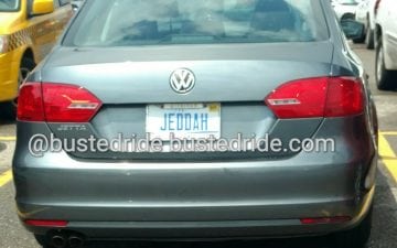JEDDAH - Vanity License Plate by Busted Ride