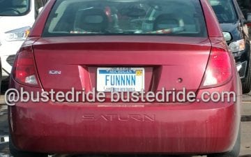 FUNNNN - Vanity License Plate by Busted Ride
