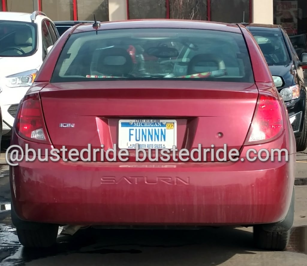 FUNNNN - Vanity License Plate by Busted Ride