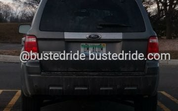 UM ALUM - Vanity License Plate by Busted Ride
