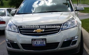 Elk Lake - Vanity License Plate by Busted Ride