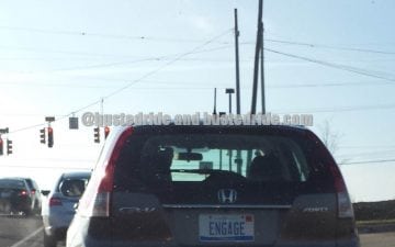 Engage - Vanity License Plate by Busted Ride