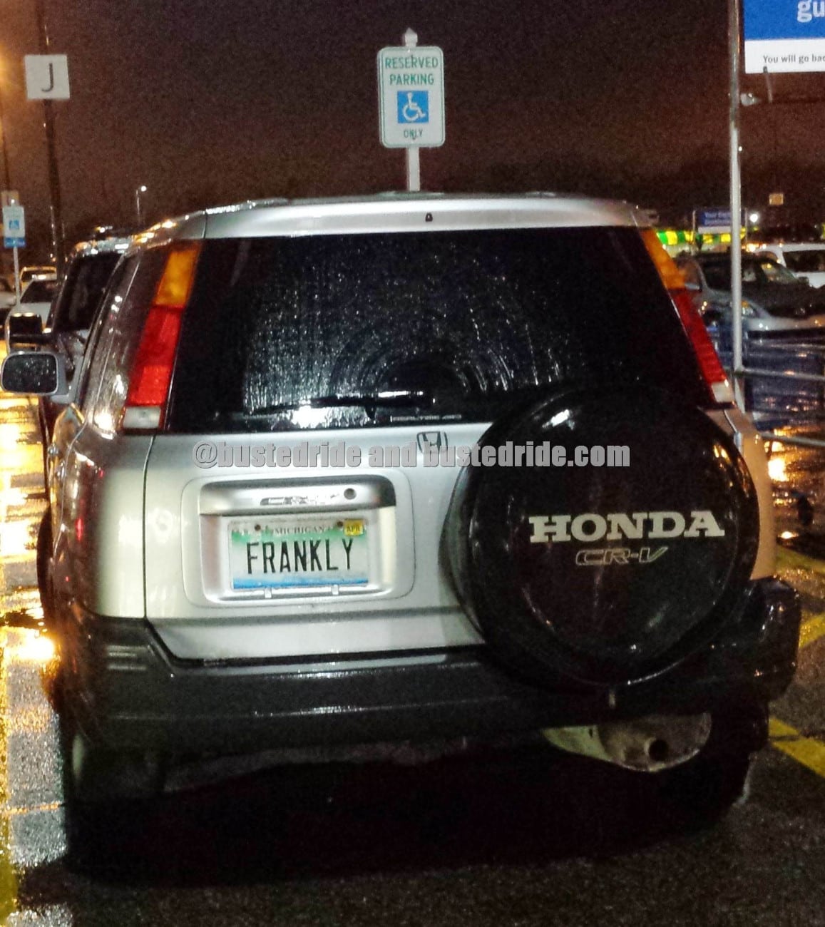 FRANKLY - Vanity License Plate by Busted Ride