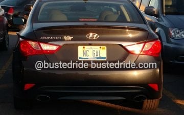 NC GAL - Vanity License Plate by Busted Ride