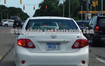 Omega 3 - Vanity License Plate by Busted Ride