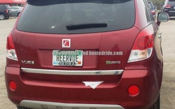 REERVUE - Vanity License Plate by Busted Ride