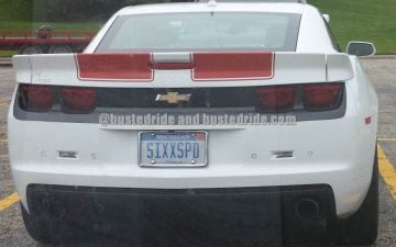 SIXXSPD - Vanity License Plate by Busted Ride