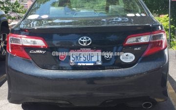 SRFSUP 1 - Vanity License Plate by Busted Ride