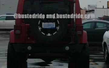 AAARRGH - Vanity License Plate by Busted Ride