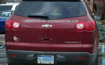 GOODDR - Vanity License Plate by Busted Ride