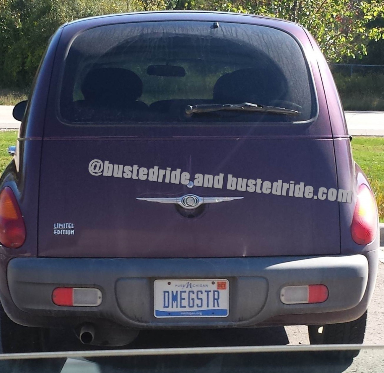 DMegstr - Vanity License Plate by Busted Ride