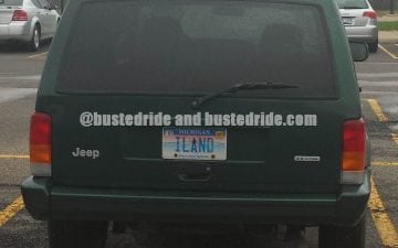 ILAND - Vanity License Plate by Busted Ride