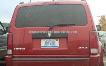 Joy4ul - Vanity License Plate by Busted Ride