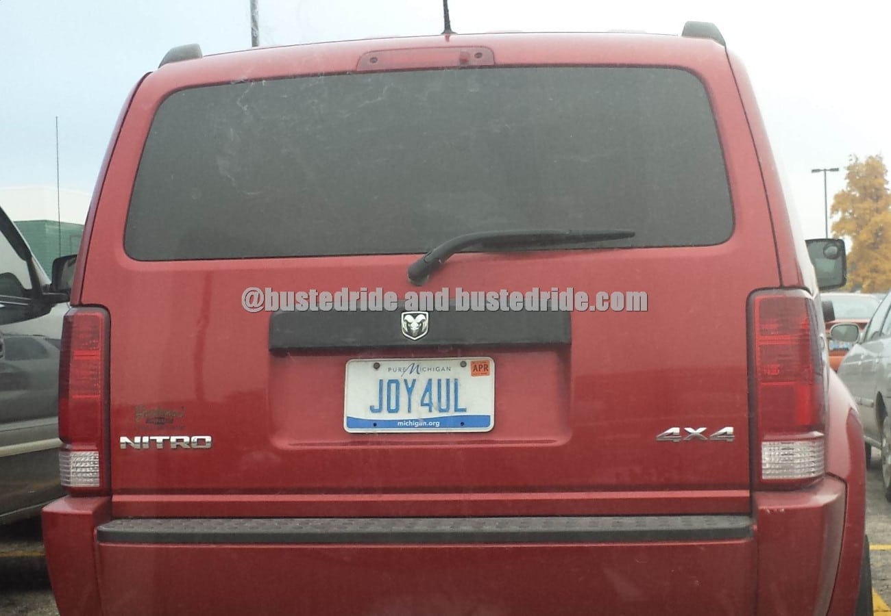 Joy4ul - Vanity License Plate by Busted Ride