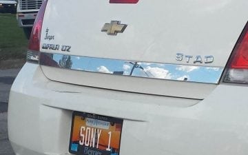 Sony 1 - Vanity License Plate by Busted Ride