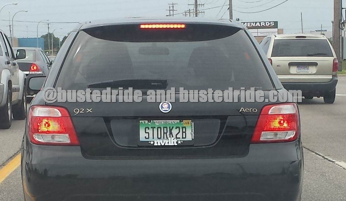STORK2B - Vanity License Plate by Busted Ride