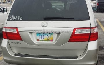The DJ - Vanity License Plate by Busted Ride