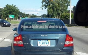 VLVOPWR - Vanity License Plate by Busted Ride