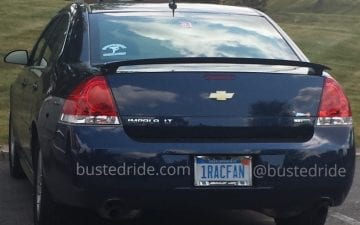 1RACFAN - Vanity License Plate by Busted Ride
