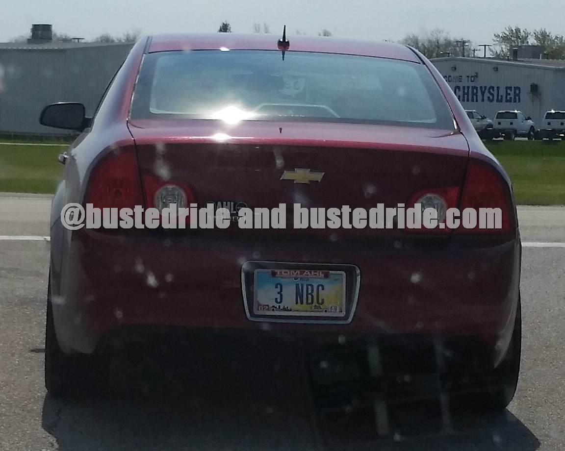 3  NBC - Vanity License Plate by Busted Ride