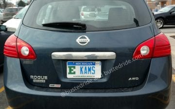 (E)KAMS - Vanity License Plate by Busted Ride